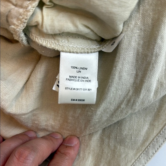 Cloth & Stone 100% Linen Beige Sleeveless Jumpsuit Small - Picture 7 of 9